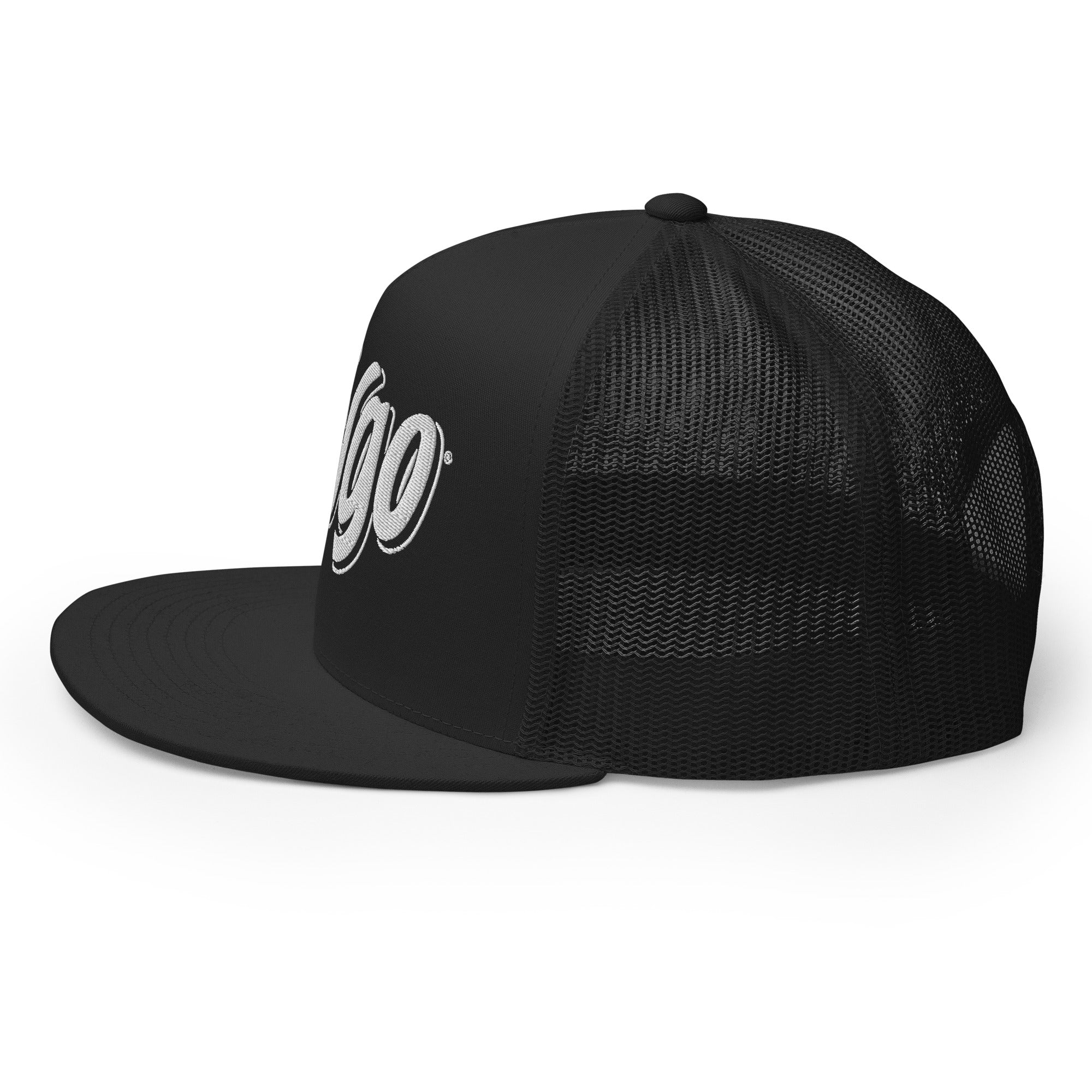 Faygo Logo Trucker Cap - Black - Embroidered with White Hat