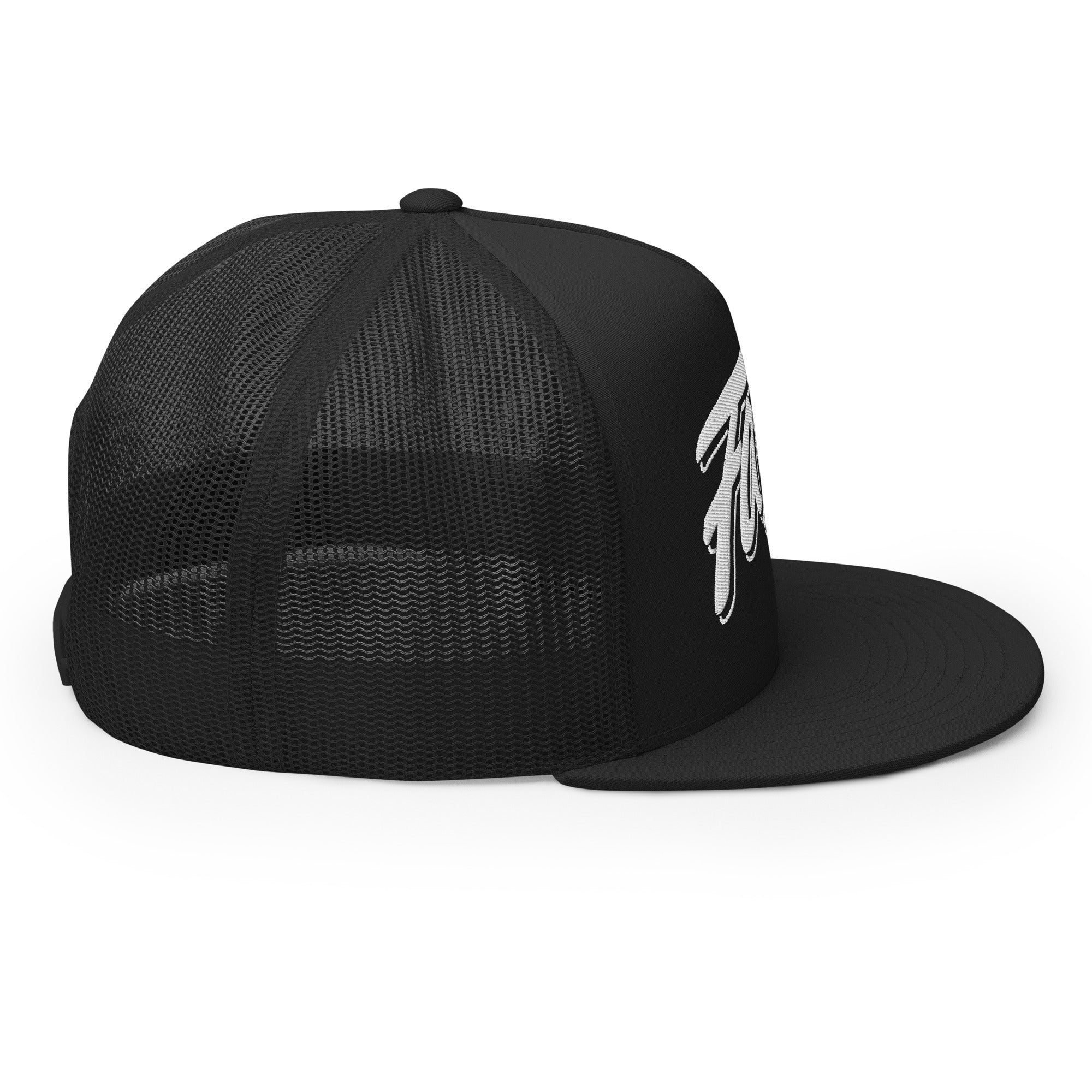 Faygo Logo Trucker Cap - Black - Embroidered with White Hat