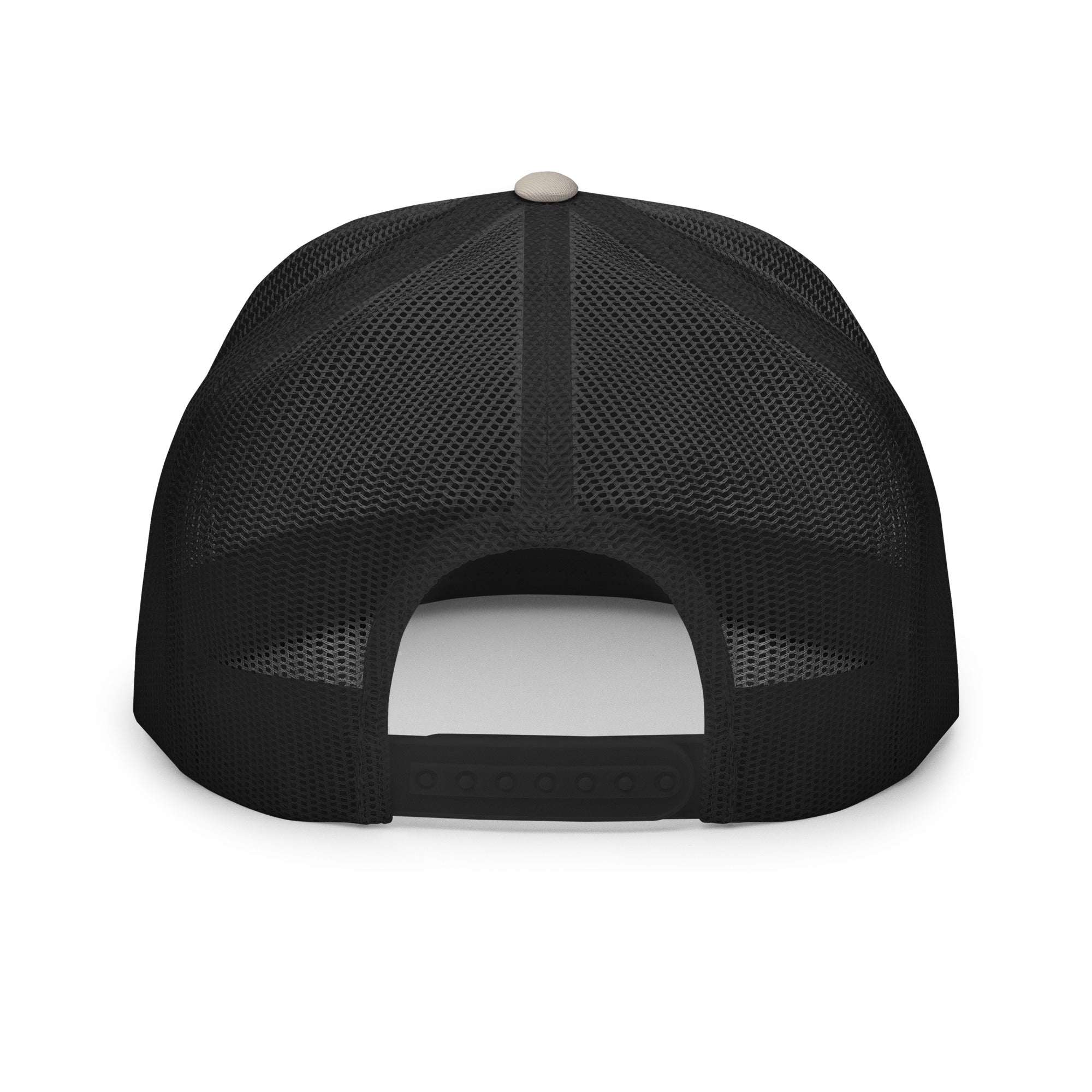 DET Detroit Trucker Cap - Black and Silver - Embroidered with Black Hat