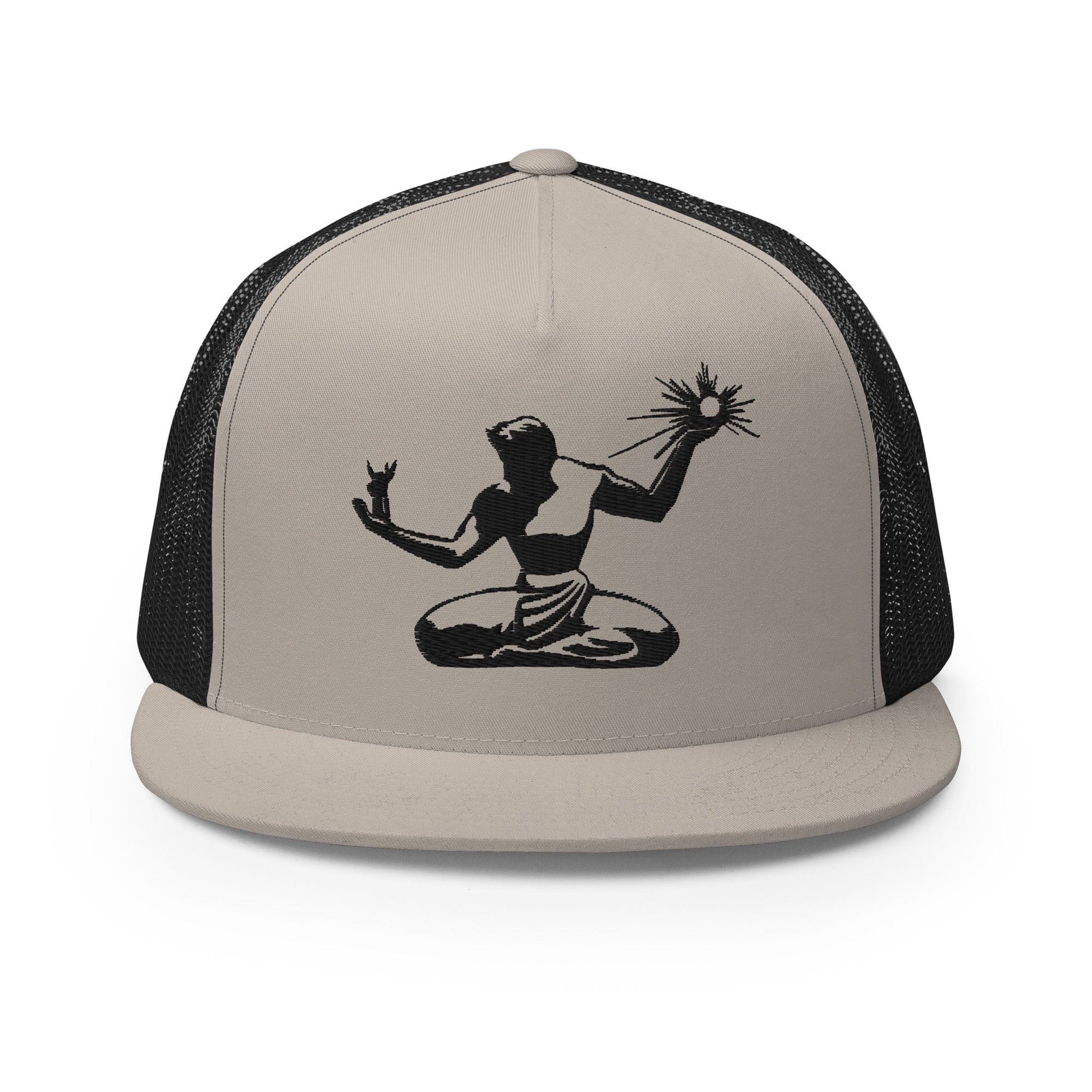 Spirit of Detroit Trucker Cap - Black and Silver - Embroidered with Black Hat Default Title
