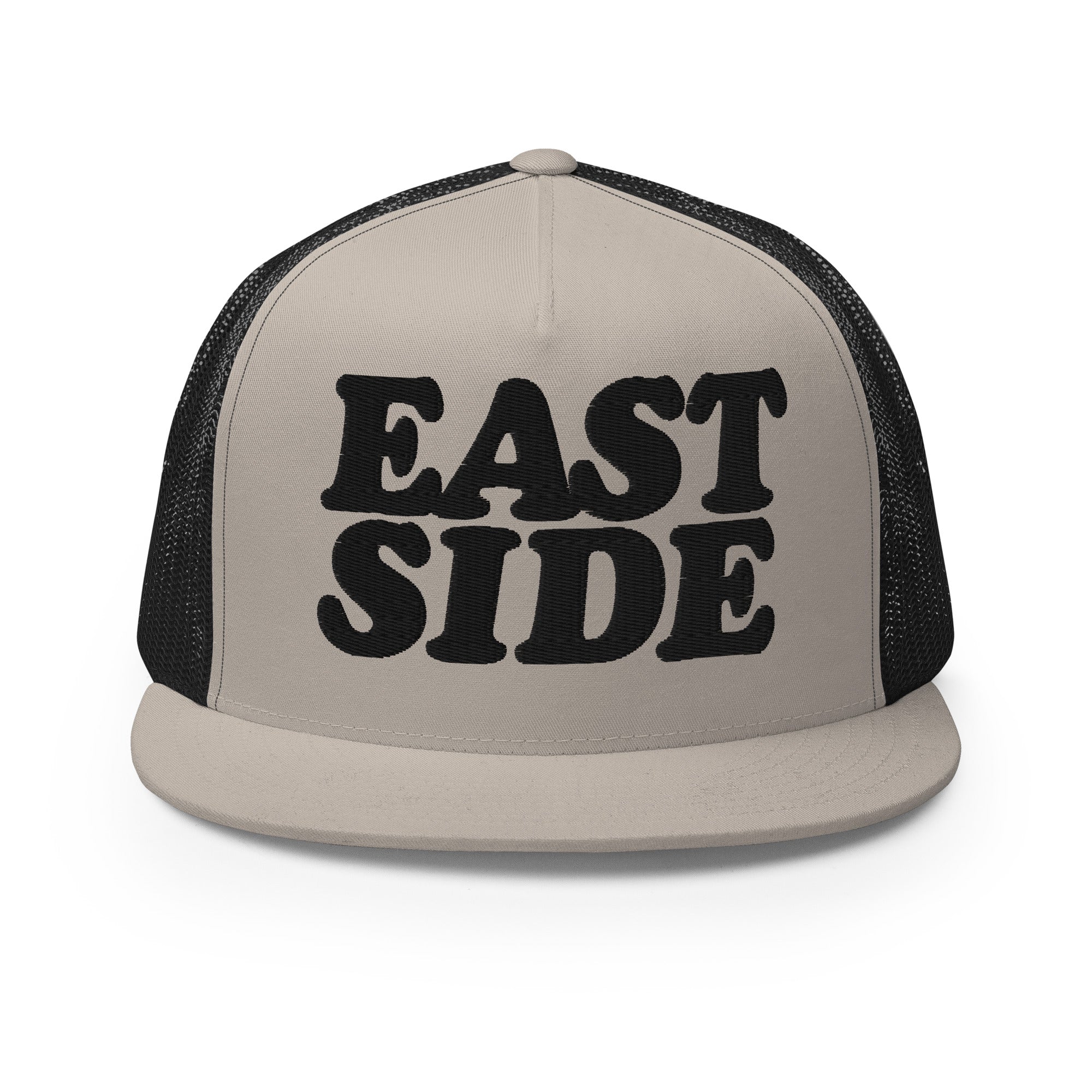 East Side Detroit Trucker Cap - Black and Silver - Embroidered with Black Hat Default Title