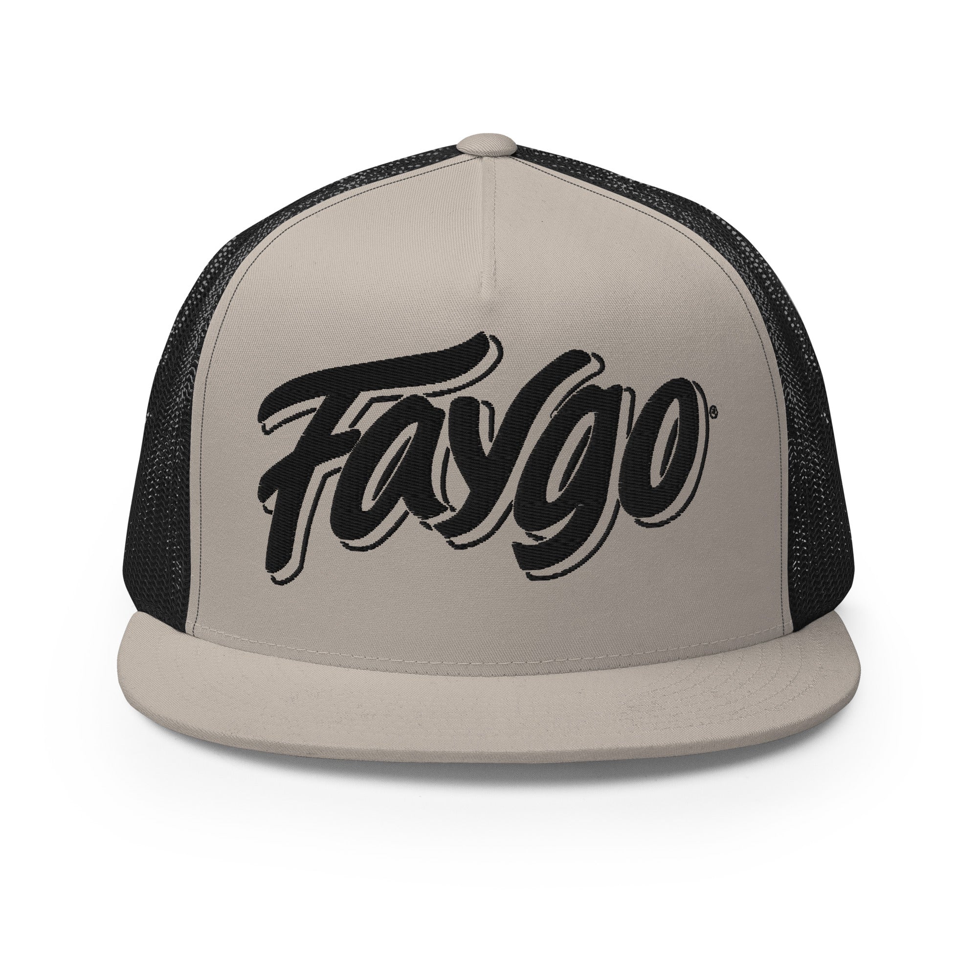 Faygo Logo Trucker Cap - Black and Silver - Embroidered with Black Hat Default Title