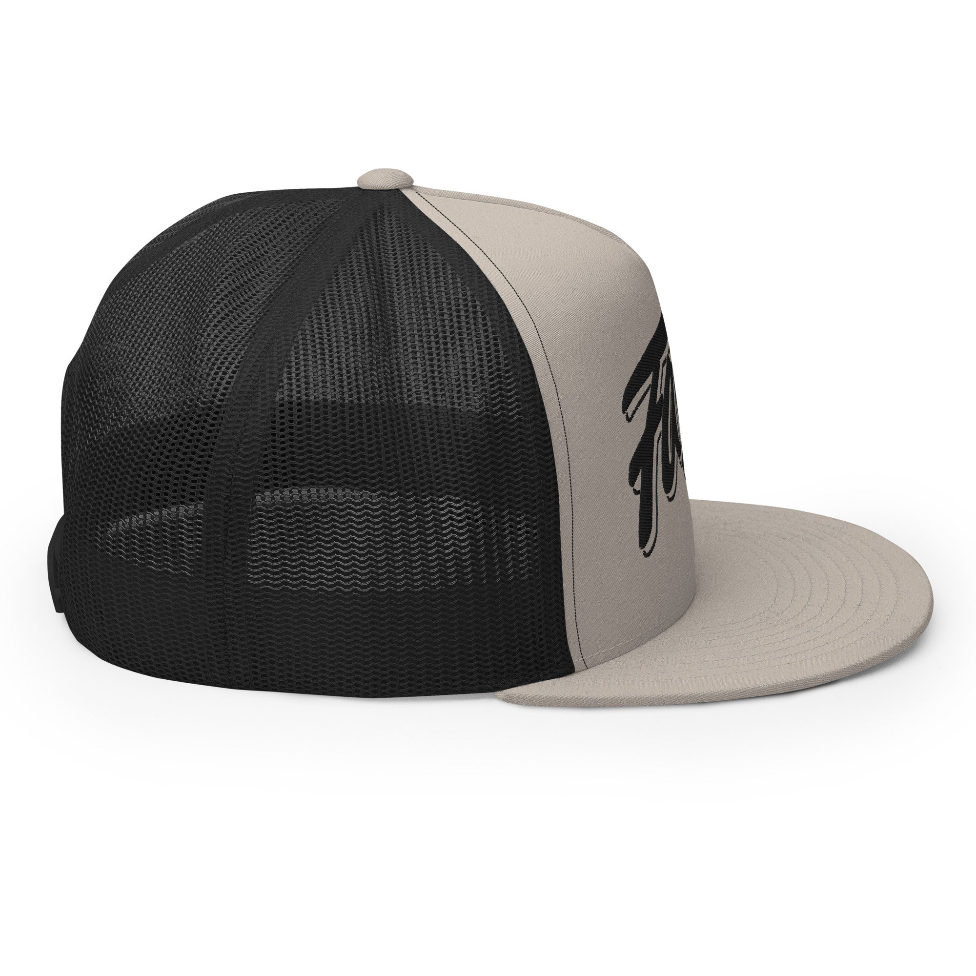 Faygo Logo Trucker Cap - Black and Silver - Embroidered with Black Hat