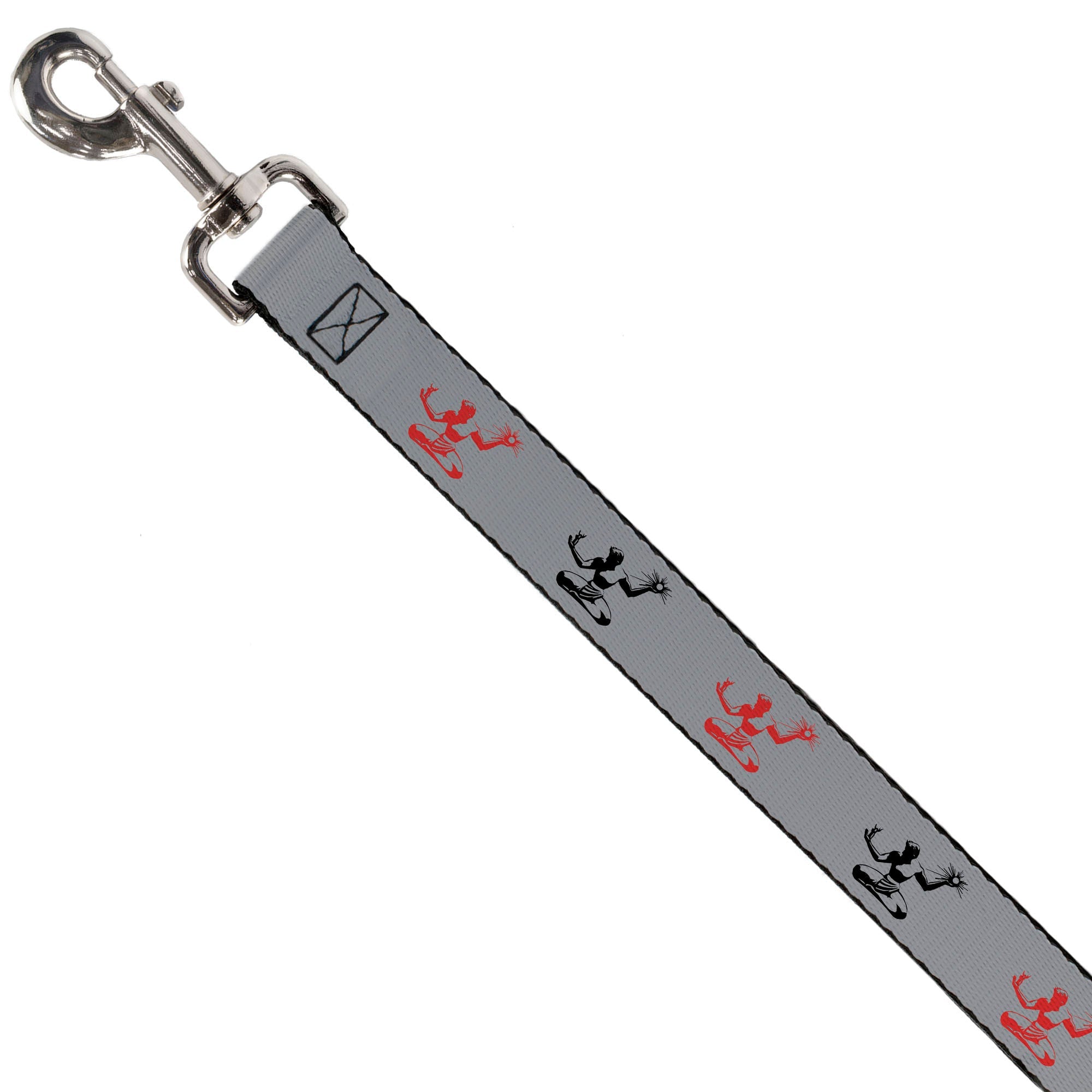 Spirit of Detroit Dog Leash - Silver / Red / Black Dog Leashes