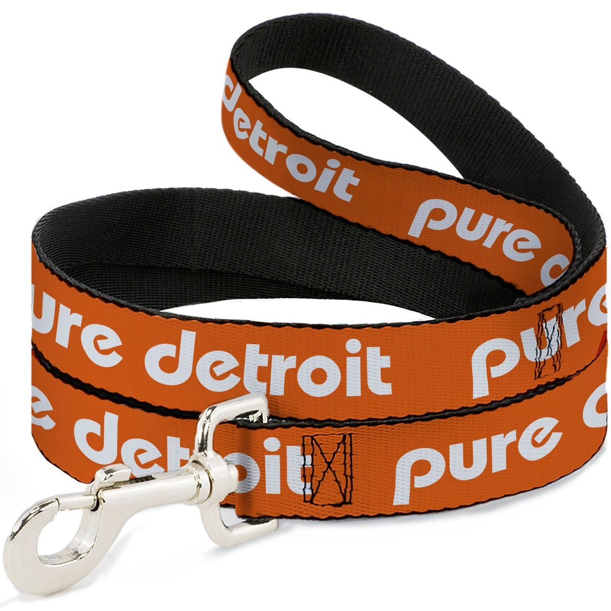 Pure Detroit Dog Leash - Bright Orange / White Dog Leashes