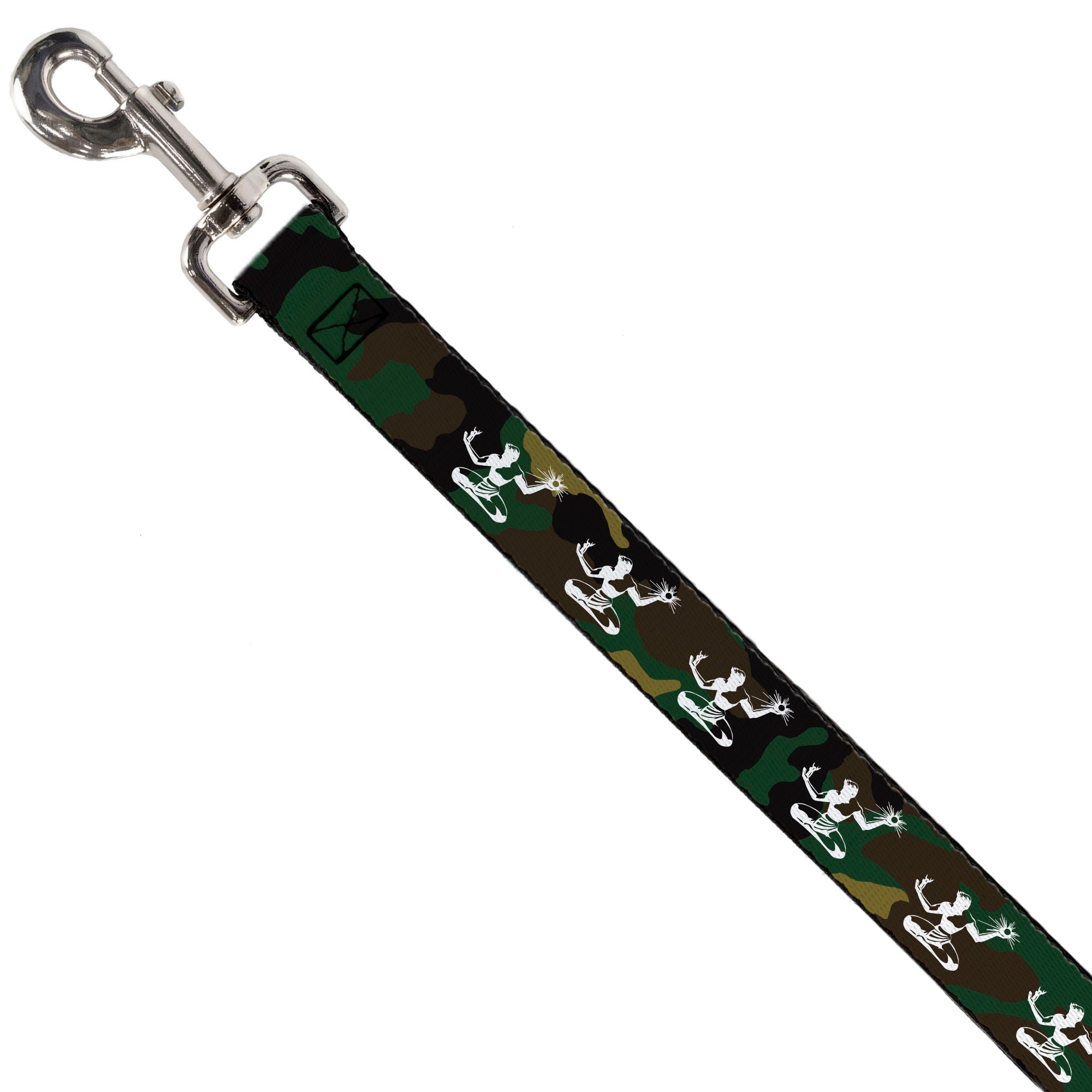 Spirit of Detroit Dog Leash - Camo Olive / White Dog Leashes