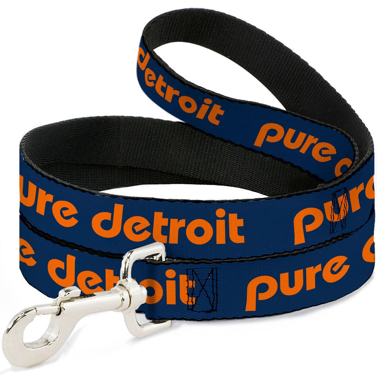 Pure Detroit Dog Leash - Navy / Bright Orange Dog Leashes