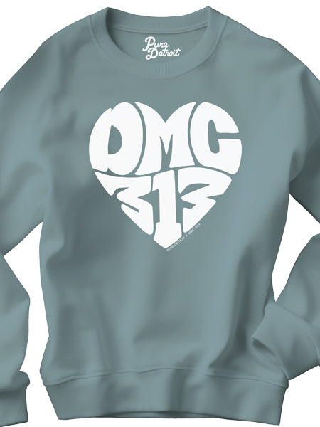 DMC 313 Love Sweatshirt - White / Blue Lagoon Clothing   