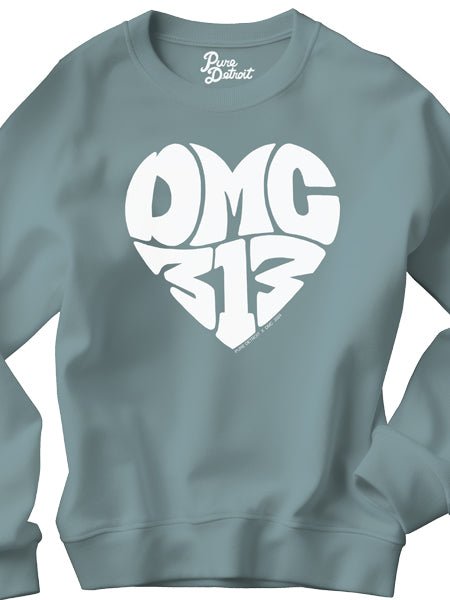DMC 313 Love Sweatshirt - White / Blue Lagoon Clothing