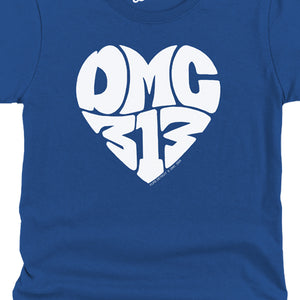 DMC 313 Love Womens T-shirt - White / Royal Blue Clothing   