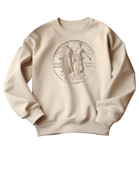 Detroit City Seal Unisex Sweatshirt - Gray / Sand sweatshirt