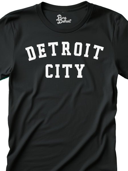Detroit City Unisex T-shirt - White / Black Clothing