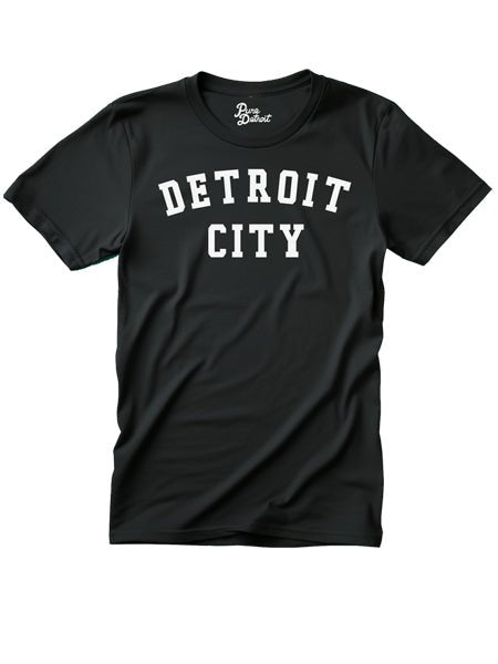Detroit City Unisex T-shirt - White / Black Clothing