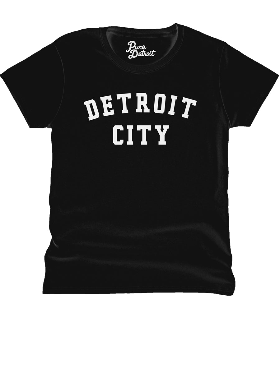 Detroit City Women's Premium Relaxed T-Shirt - White / Black
