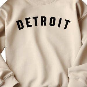 Detroit Classic Unisex Sweatshirt - Black / Sand    