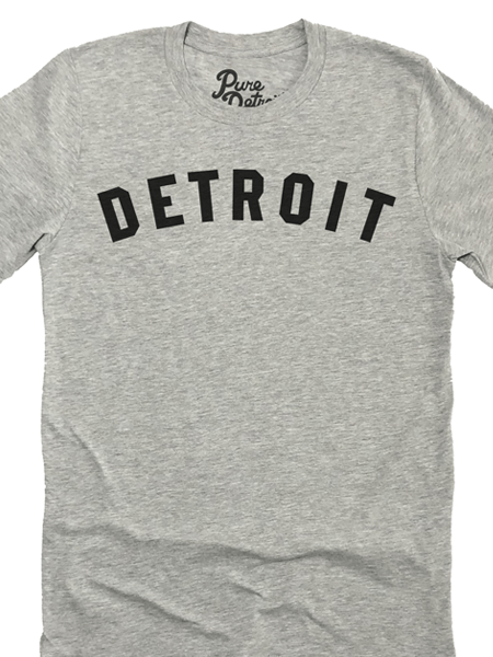 Detroit Classic T-shirt - Athletic Heather Gray / Black Unisex Unisex Apparel