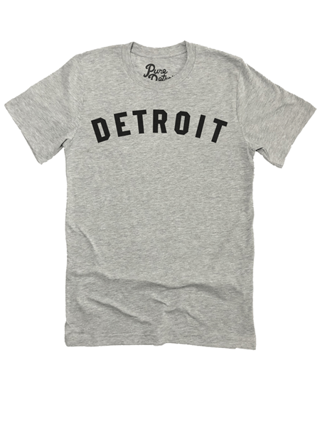Detroit Classic T-shirt - Athletic Heather Gray / Black Unisex Unisex Apparel