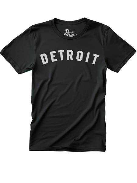 Detroit Classic T-shirt - Black / White Unisex Unisex Apparel