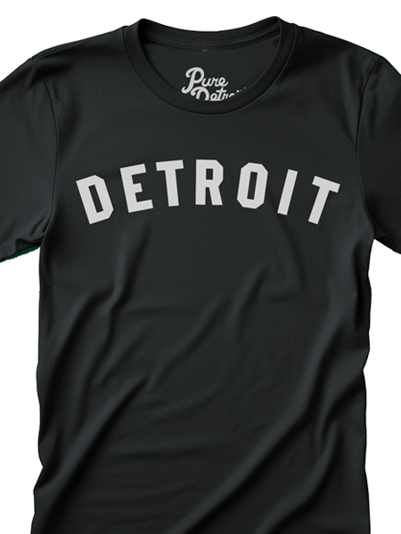 Detroit Classic T-shirt - Black / White Unisex Unisex Apparel