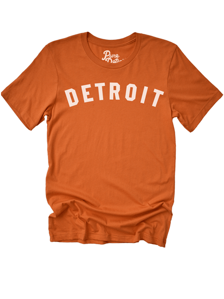 Detroit Classic T-shirt - Burn Orange / White Unisex