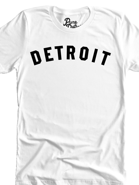 Detroit Classic T-shirt - White / Black Unisex Unisex Apparel