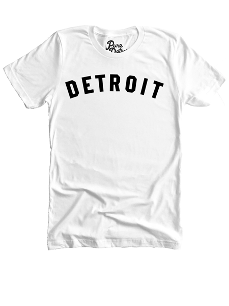 Detroit Classic T-shirt - White / Black Unisex Unisex Apparel