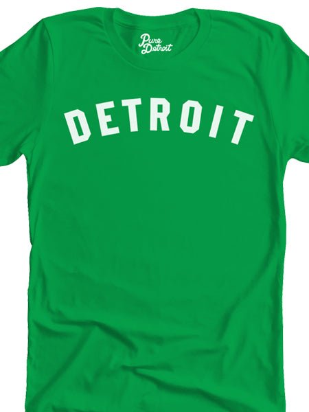 Detroit Classic Unisex T-shirt - White / Irish Green Clothing