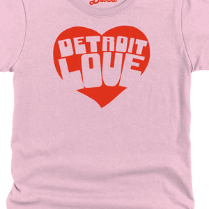 Women's Detroit Love Premium Relaxed T-Shirt - Red / Pink T-Shirt   
