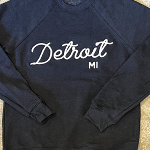 Detroit MI Sweatshirt - Embroidered / Black / Unisex Unisex Apparel   