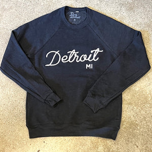 Detroit MI Sweatshirt - Embroidered / Black / Unisex Unisex Apparel   