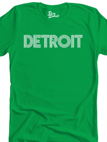 Detroit Neon Unisex T-shirt - White / Irish Green Clothing