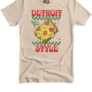 Detroit Style Pizza - Grab a Slice! - Premium Unisex T-shirt - Soft Cream    