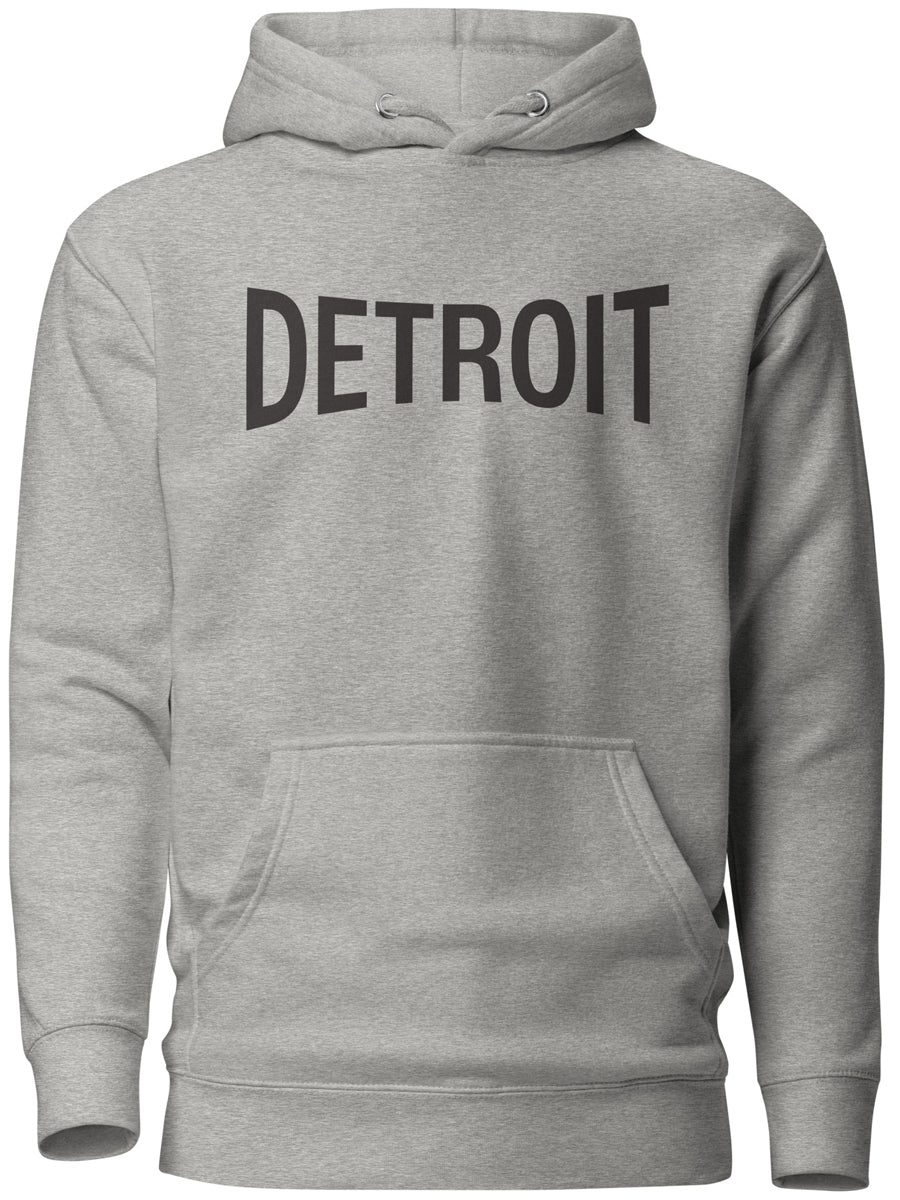 Detroit Champ Premium Pullover Unisex Hoodie - Athletic Gray / Black pullover hoodie
