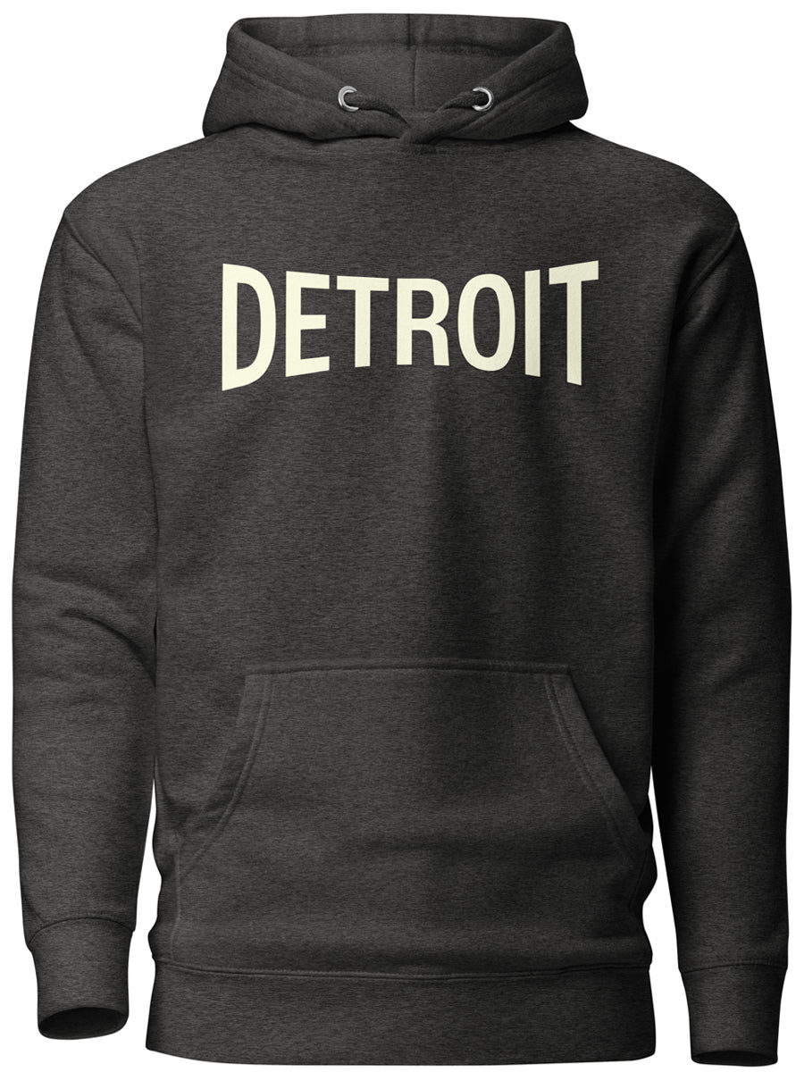 Detroit Champ Premium Pullover Unisex Hoodie - Charcoal Heather / Soft Cream pullover hoodie
