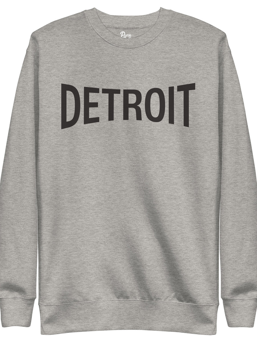 Detroit Champ Unisex Premium Sweatshirt - Athletic Gray / Black sweatshirt