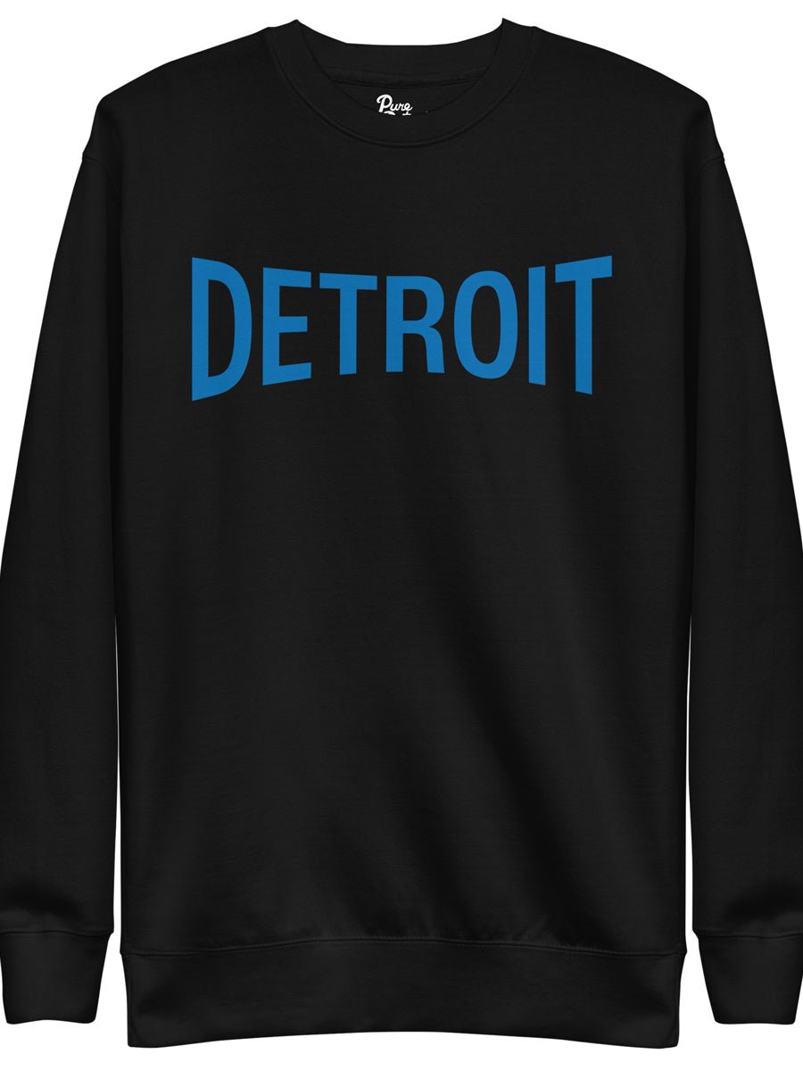 Detroit Champ Unisex Premium Sweatshirt - Black / Blue Sweatshirt