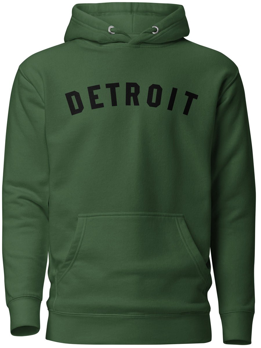 Detroit Classic Premium Pullover Unisex Hoodie - Green / Black Hoodie