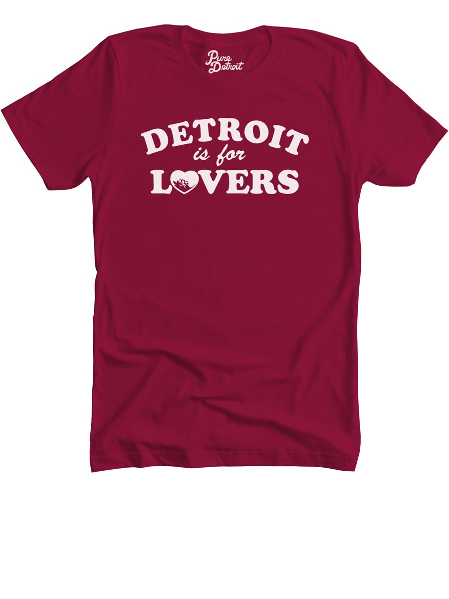 Detroit Is For Lovers Premium Unisex T-shirt - Maroon / White