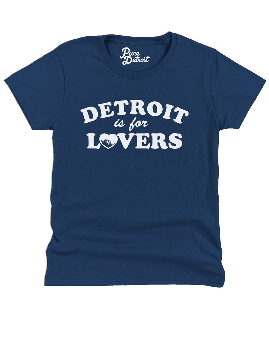 Detroit Is For Lovers Women's Premium Relaxed T-Shirt - Navy / White t-shirt