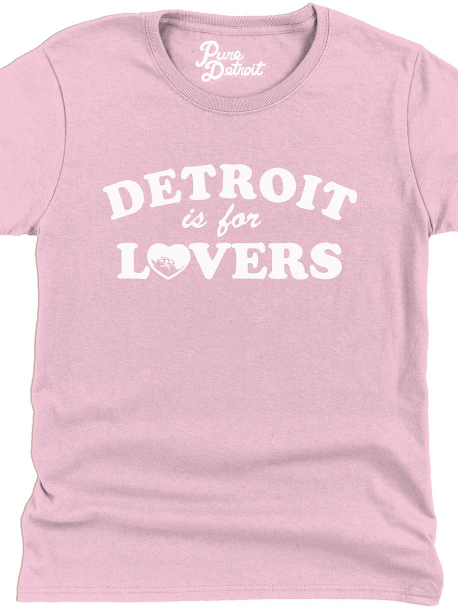 Detroit Is For Lovers Women's Premium Relaxed T-Shirt - Pink / White t-shirt