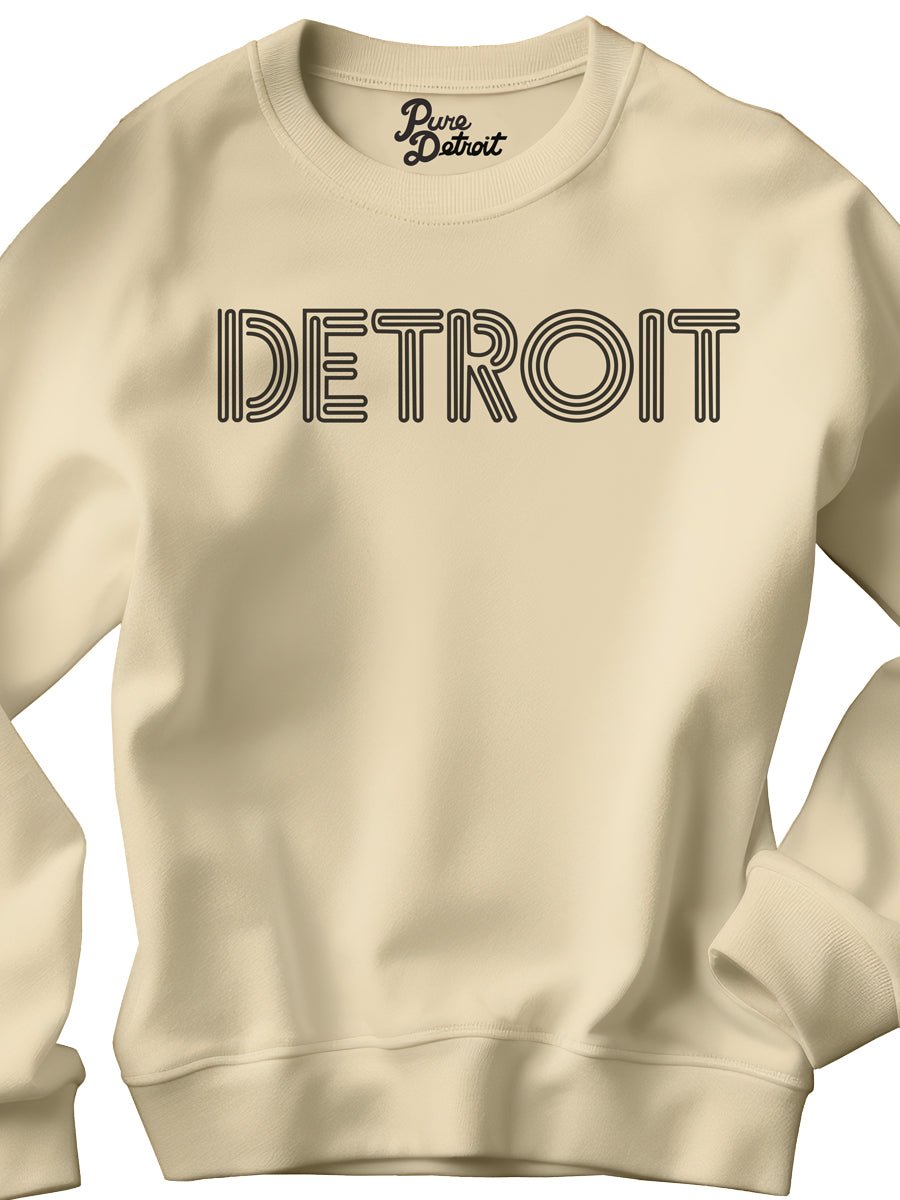 Detroit Neon Unisex Premium Sweatshirt - Cream / Black Sweatshirt