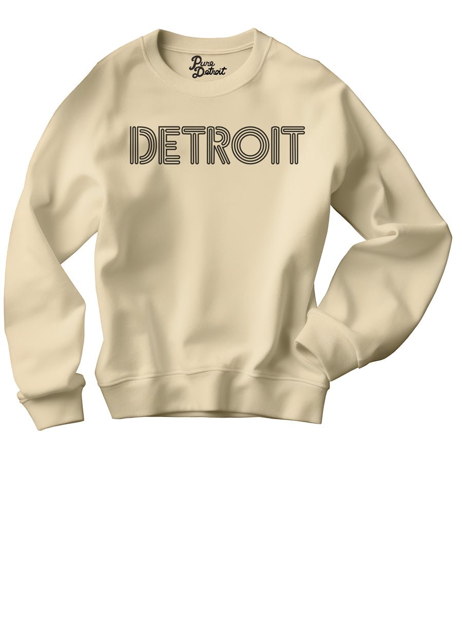 Detroit Neon Unisex Premium Sweatshirt - Cream / Black Sweatshirt