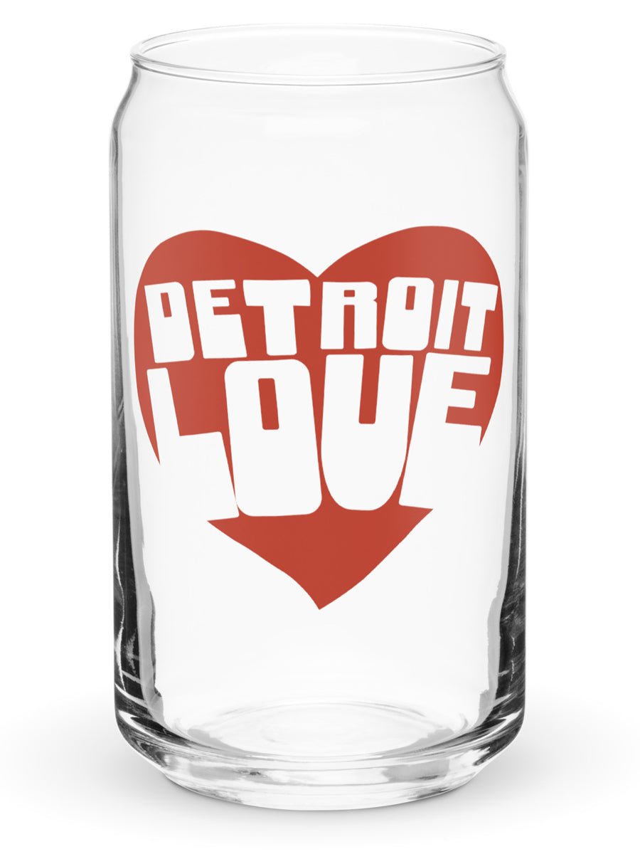 Detroit Love - Can-shaped Glass - 16 oz glass