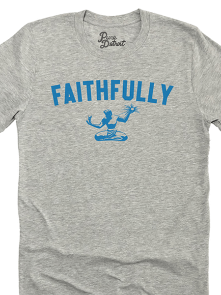 Faithfully Unisex T-shirt - Blue / Heather Athletic Gray