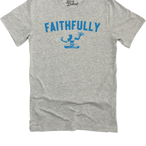 Faithfully Unisex T-shirt - Blue / Heather Athletic Gray    