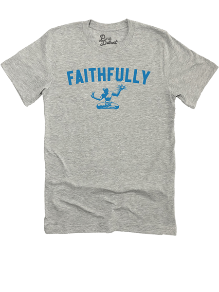 Faithfully Unisex T-shirt - Blue / Heather Athletic Gray