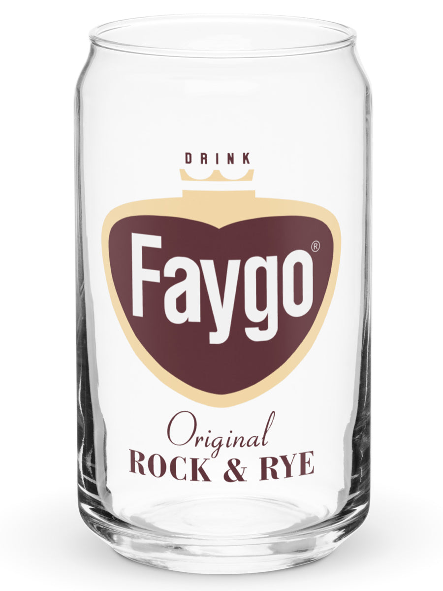 Faygo Retro Logo Can Glass - Rock & Rye 16 oz    