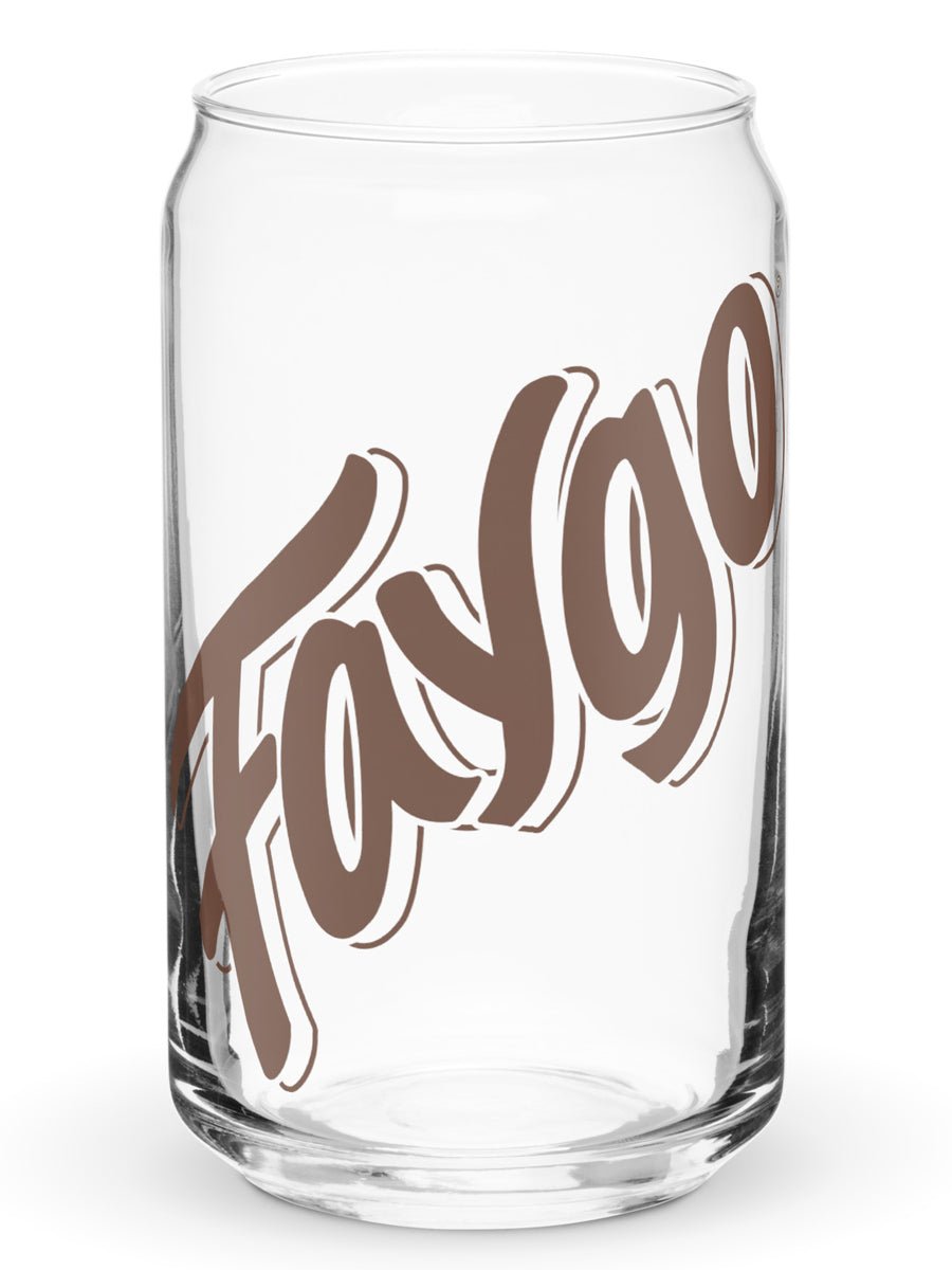Faygo Root Beer Can-shaped Glass - 16 oz