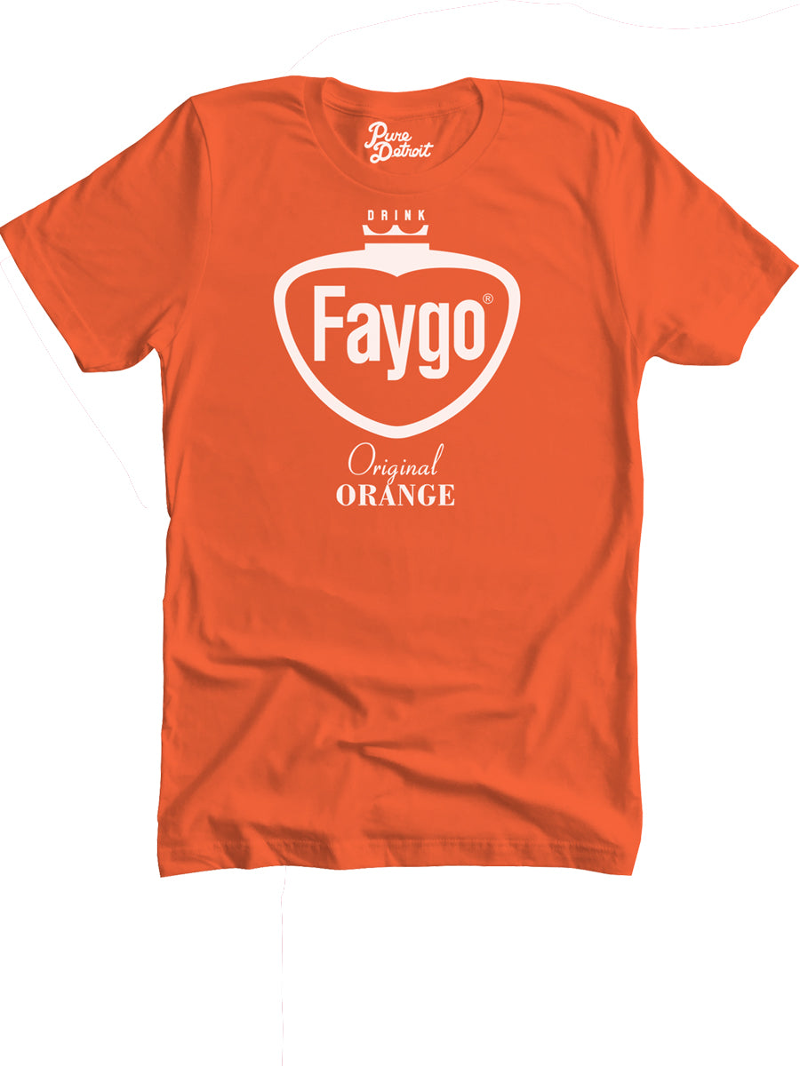 Faygo Retro Logo Premium Unisex T-shirt - Original Orange Clothing   