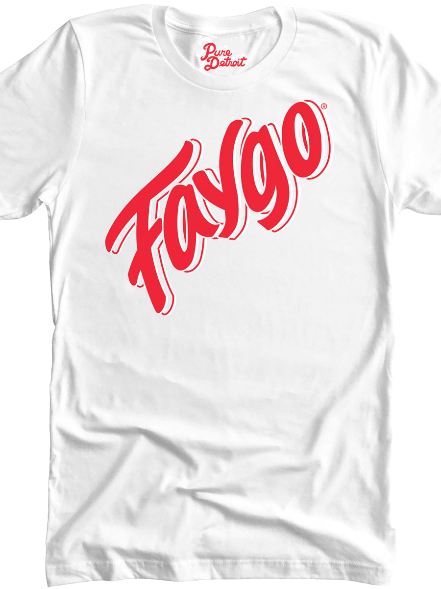 Faygo Premium Unisex T-shirt - White / Red Clothing   